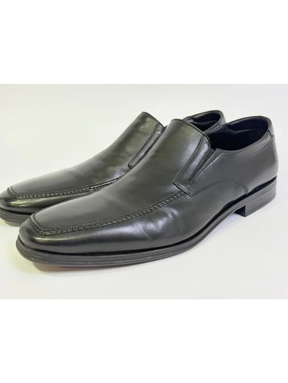 MAGNANNI Linea Merino Black Soft Leather Loafers Mens US 13 M 16923